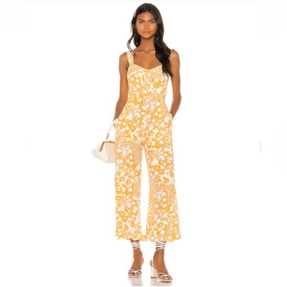 Faithfull the Brand Kasbah Jumpsuit in Jasmine Yellow Hestia Floral